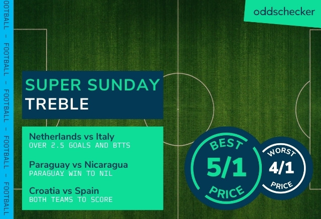 Football Accumulator Tips: 5/1 Sunday Treble covering the Nations League Final