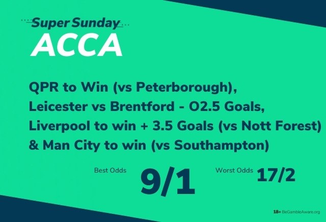 Football Accumulator Tips: 9/1 Super Sunday Acca