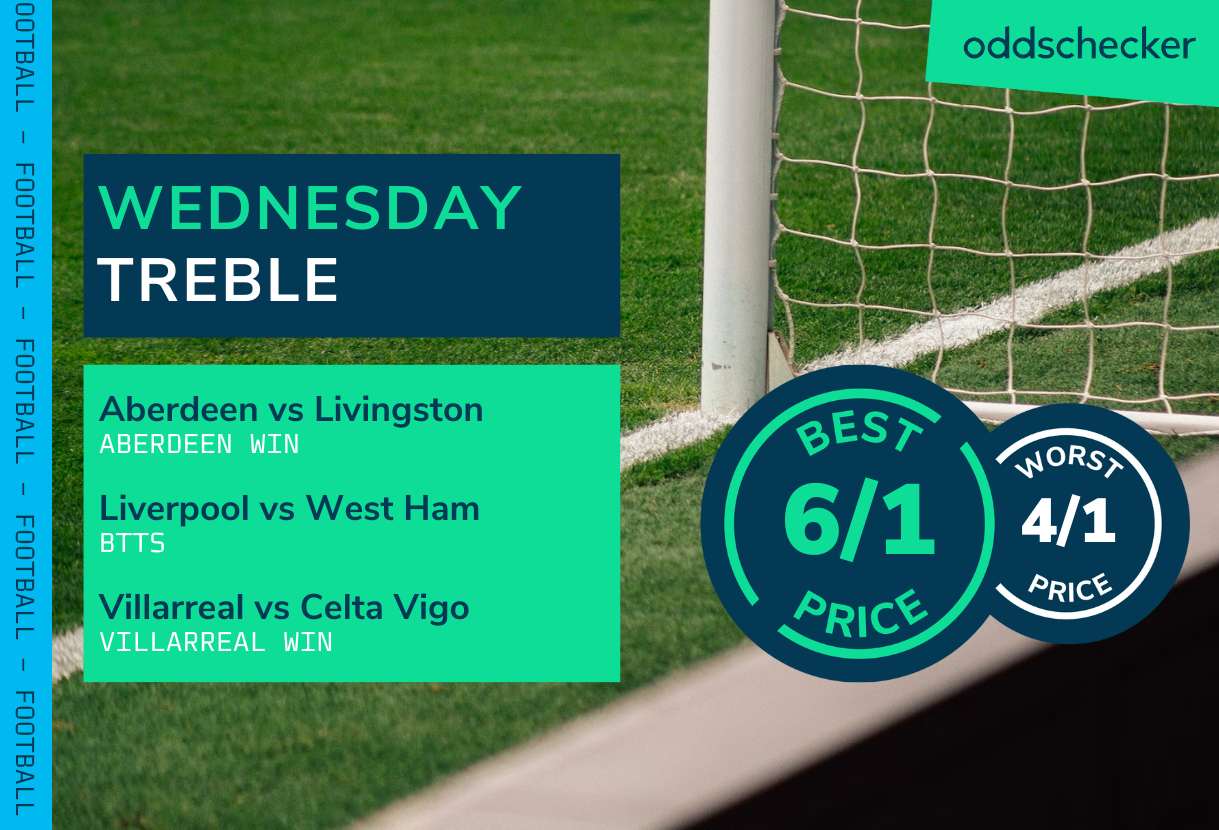 Football Accumulator Tips: Wednesday 6/1 Treble backs goals in Liverpool West Ham