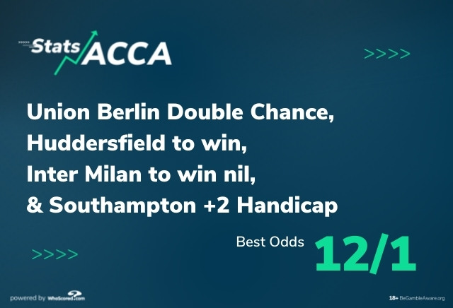 Football Stats Acca: 12/1 four-fold powered by WhoScored