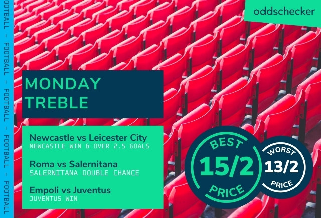 Football Accumulator Tips: Monday's 15/2 Treble backs a Newcastle win