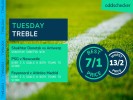Football Accumulator Tips: Tuesday 7/1 Treble backs Champions League goals galore