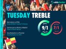 Football Accumulator Tips: 9/1 Tuesday Treble Backs Barcelona Draw