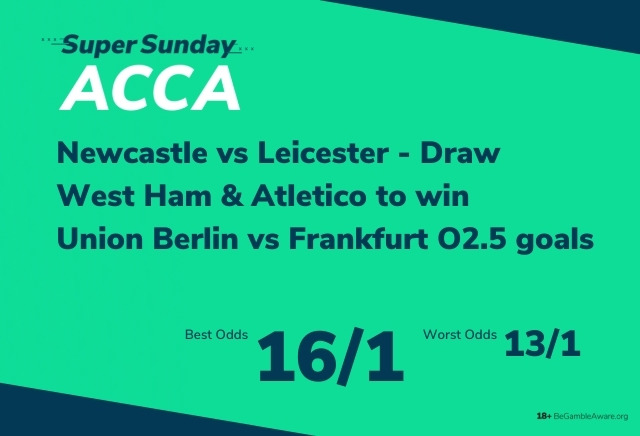 Football Accumulator Tips: 16/1 Super Sunday Acca