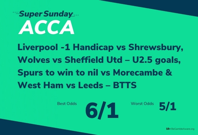 Football Accumulator Tips: Sunday FA Cup 6/1 Four-Fold